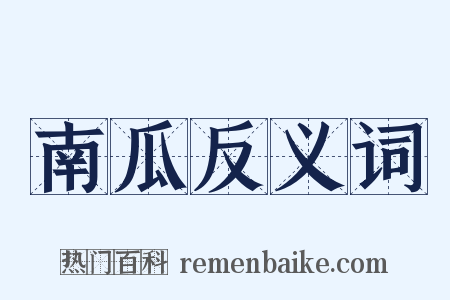 南瓜反义词是什么意思的图片